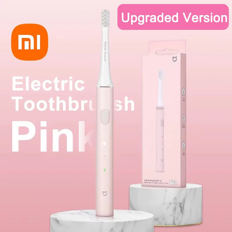 XIAOMI Mijia T100 Sonic Electric Toothbrush Mi Smart Waterproof Tooth Head Brush IPX7 Rechargeable USB for Teeth Brush Whitening