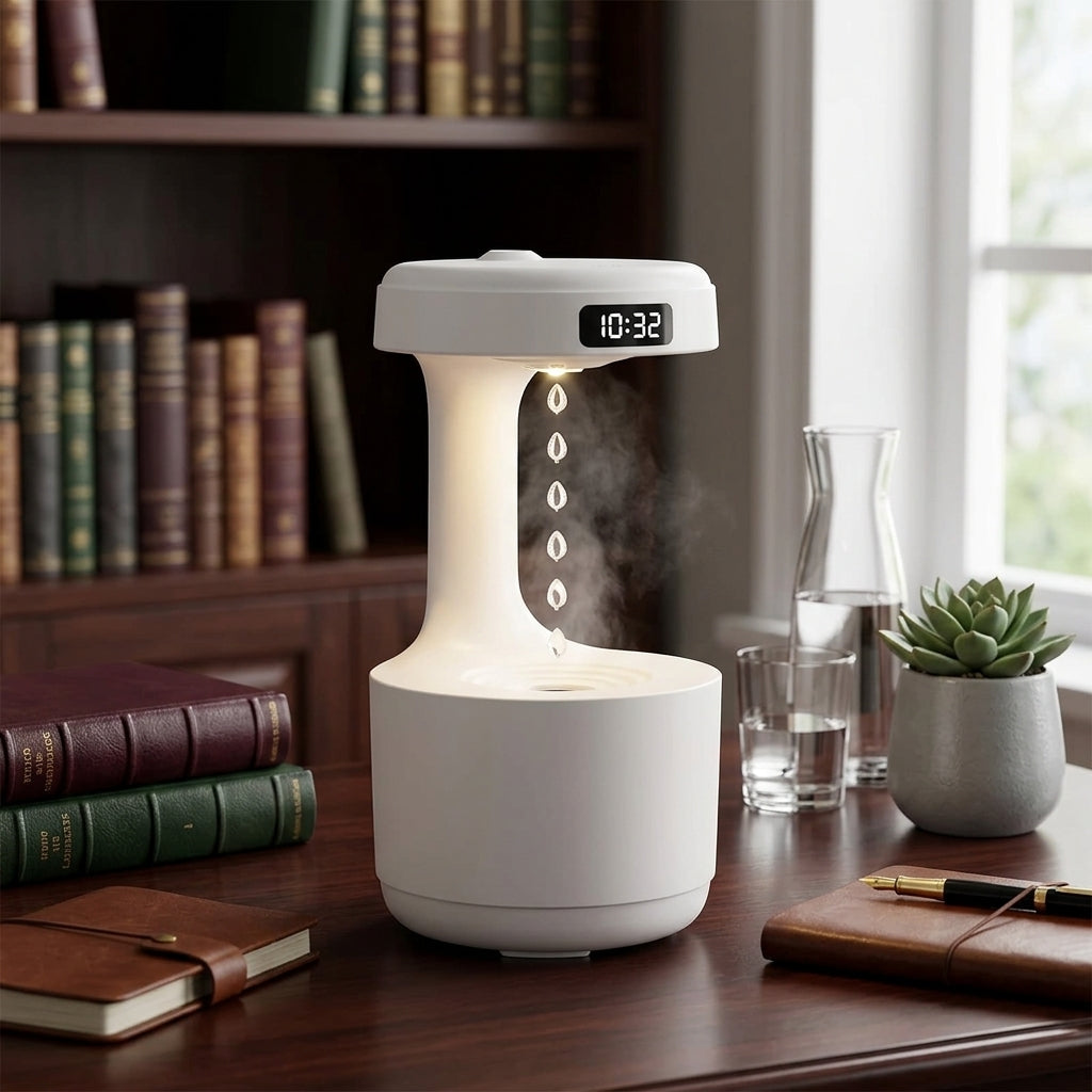 Anti-Gravity Humidifier with Levitating Water Drop Effect