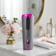 Portable Automatic Hair Curling Iron (USB Rechargeable, 2-in-1 Curler and Straightener)