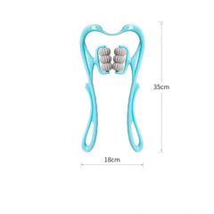 6-Roller Manual Neck Massager, Ergonomic Cervical Massage Tool
