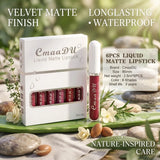 6-Piece Matte Waterproof Lip Gloss Set, Long-Lasting Non-Stick Formula