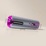 Portable Automatic Hair Curling Iron (USB Rechargeable, 2-in-1 Curler and Straightener)