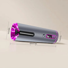 Portable Automatic Hair Curling Iron (USB Rechargeable, 2-in-1 Curler and Straightener)