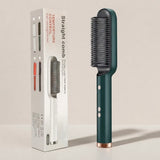 2-in-1 Hair Straightening Comb, Negative Ion Straight and Curl Styler
