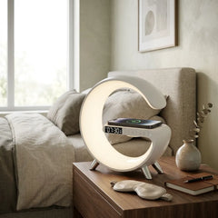 G-Shaped LED Atmosphere Lamp with Bluetooth Speaker &amp; Wireless Charger
