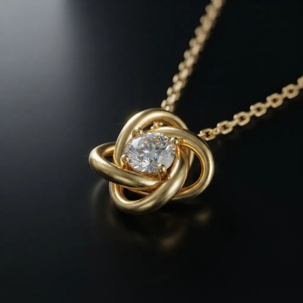 Apple-Shaped Eternal Rose Jewelry Box with Heart Necklace