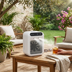 Portable USB Air Cooler Fan with Ice and Essential Oil Cooling