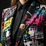 Houndstooth Slim Fit Suit Jacket For Women