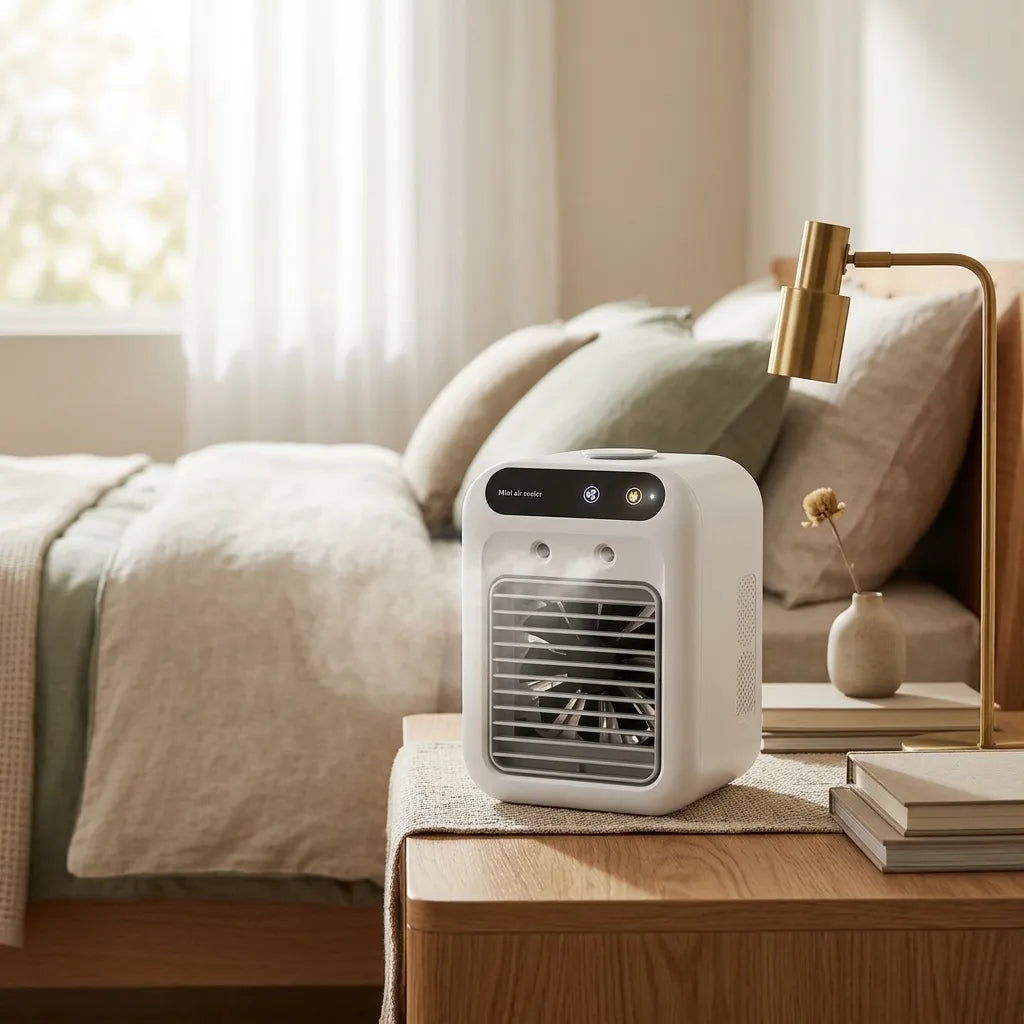 Portable USB Air Cooler Fan with Ice and Essential Oil Cooling