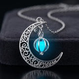 Moon Luminous Glow-in-the-Dark Pendant Necklace