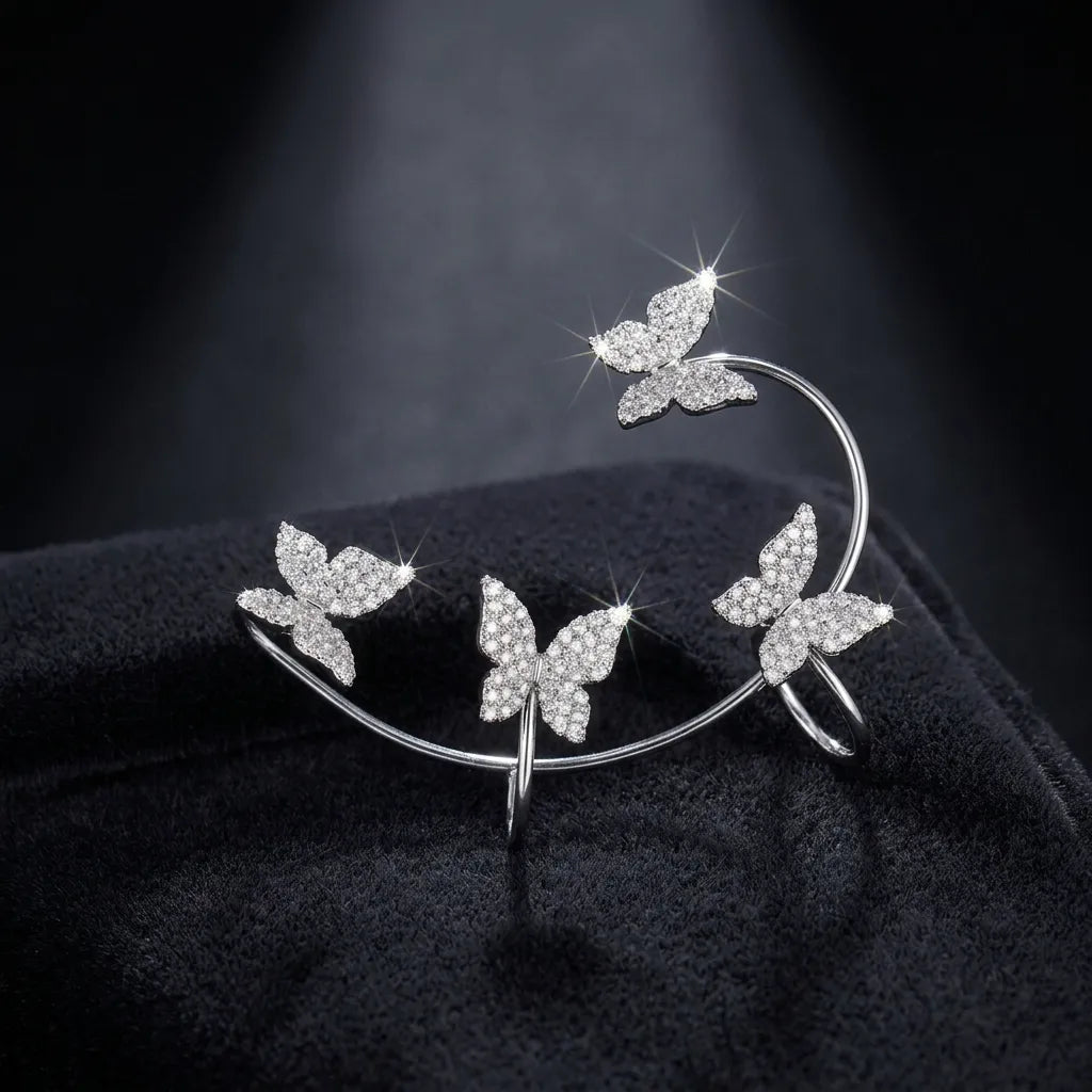 Butterfly Bow Ear Clip Earrings (No Piercing Needed)