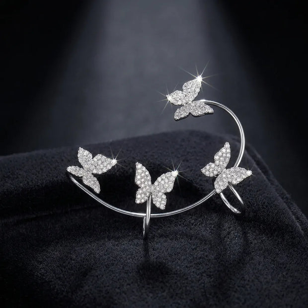 Butterfly Bow Ear Clip Earrings (No Piercing Needed)