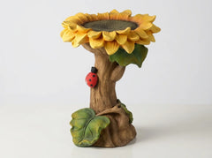 Squirrel Bird Feeder Statue Decorative Resin