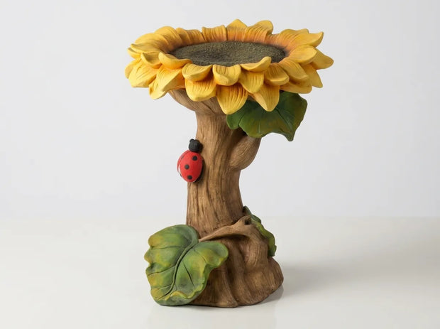 Squirrel Bird Feeder Statue Decorative Resin