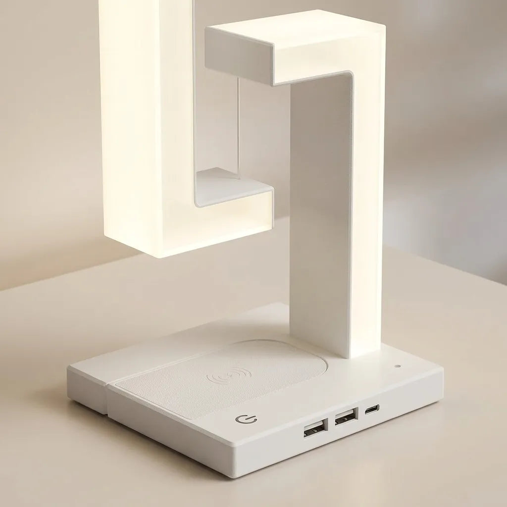 Floating Wireless Charging Night Lamp (Magnetic Levitation, Touch Control)