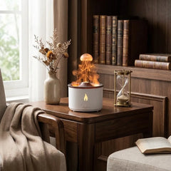 Volcano Flame Aromatherapy Diffuser with Jellyfish Smoke Ring Effect