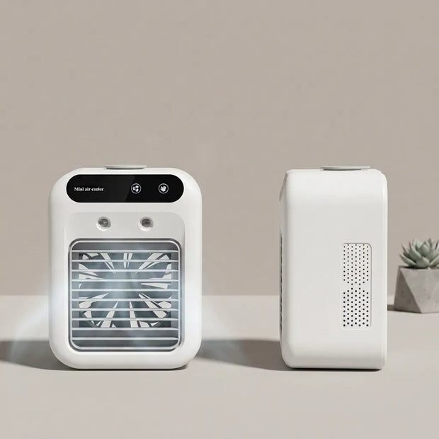 Portable USB Air Cooler Fan with Ice and Essential Oil Cooling