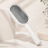 Self-Cleaning Hairbrush, One-Click Press Hair Removal, Anti-Static Scalp Massage Comb