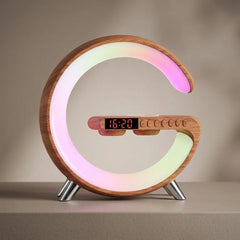 G-Shaped LED Atmosphere Lamp with Bluetooth Speaker &amp; Wireless Charger